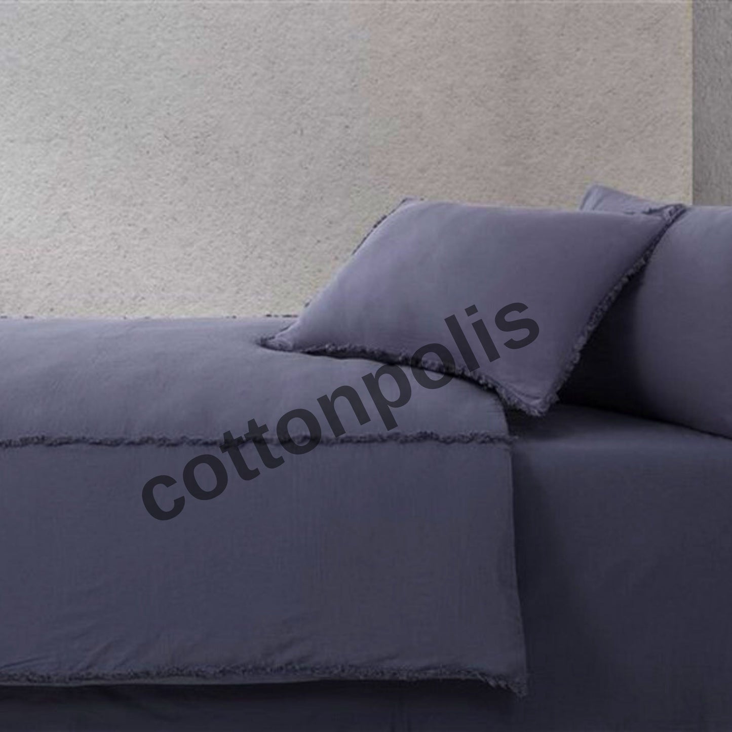 Wholesale Muslin with Fringed Duvet Cover and Sets, Organic 100% Turkish Cotton Bedding Sets by Cottonpolis