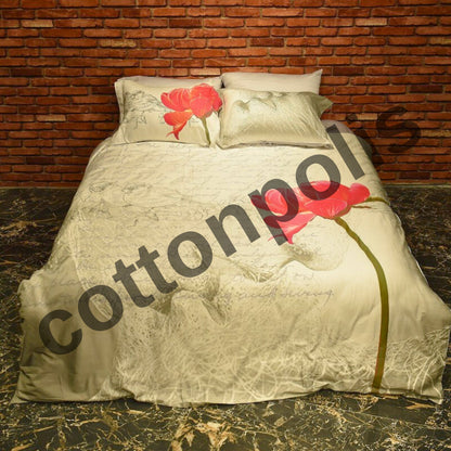 Wholesale Flowering Patterned Duvet Cover and Sets Premium Series, 100% Turkish Cotton Bedding Sets by Cottonpolis