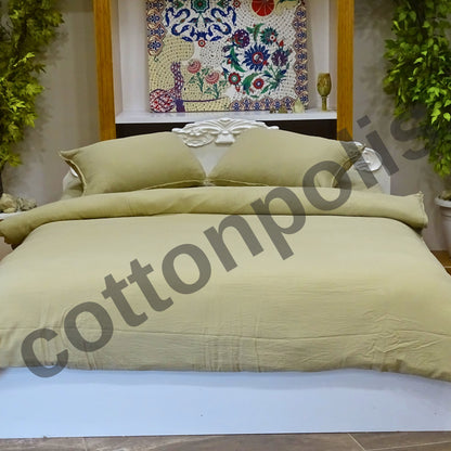 Wholesale Muslin Solid Color Duvet Cover and Sets, Organic 100% Turkish Cotton Bedding Sets by Cottonpolis