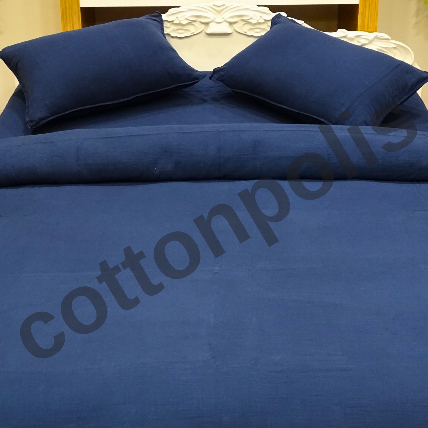 Wholesale Muslin Solid Color Duvet Cover and Sets, Organic 100% Turkish Cotton Bedding Sets by Cottonpolis