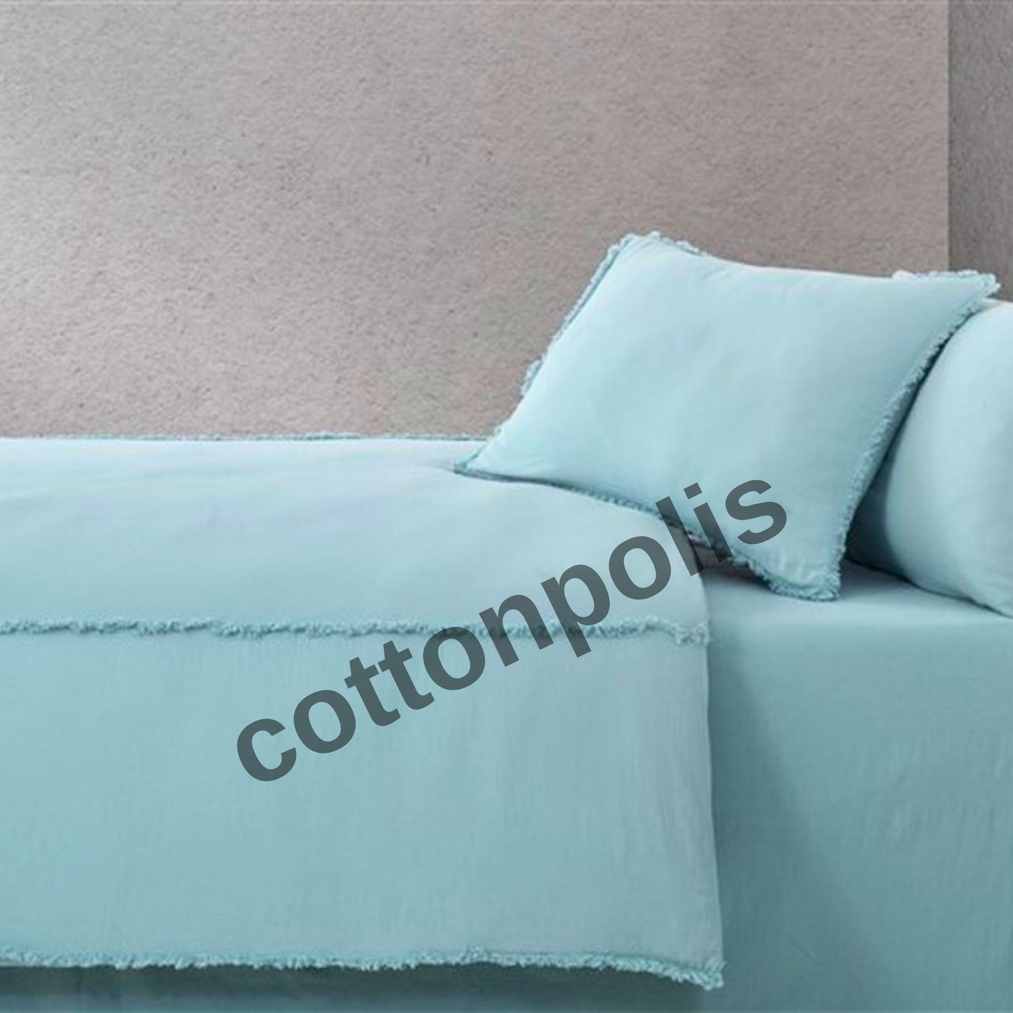 Wholesale Muslin with Fringed Duvet Cover and Sets, Organic 100% Turkish Cotton Bedding Sets by Cottonpolis
