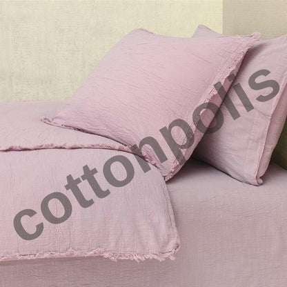 Wholesale Muslin with Fringed Duvet Cover and Sets, Organic 100% Turkish Cotton Bedding Sets by Cottonpolis