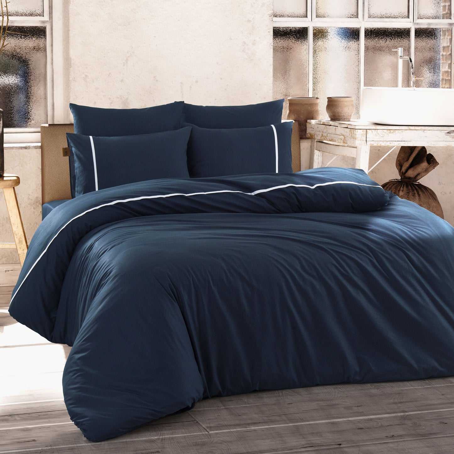 Wholesale Striped Plain Duvet Cover and Sets, Organic 100% Turkish Cotton Bedding Sets by Cottonpolis