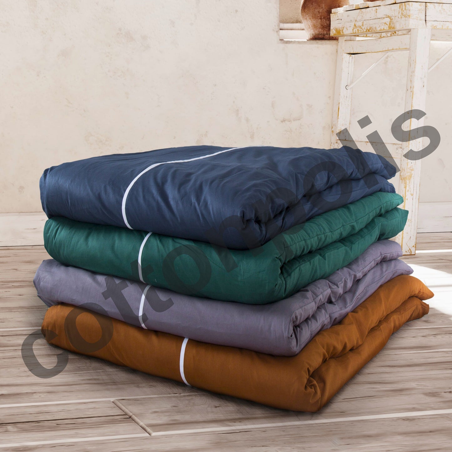 Wholesale Striped Plain Duvet Cover and Sets, Organic 100% Turkish Cotton Bedding Sets by Cottonpolis