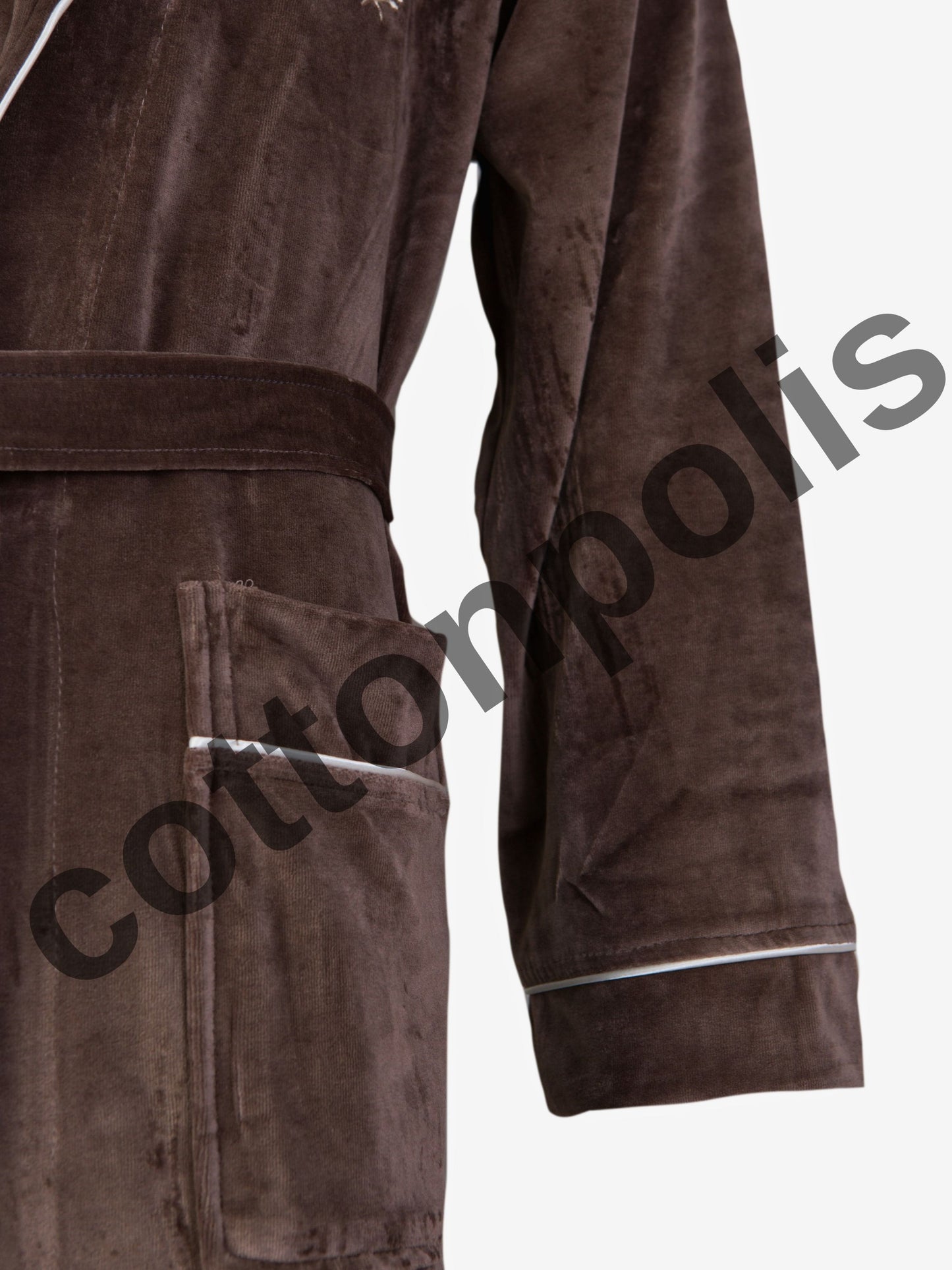 Wholesale Terry Cloth Velvet Housecoats for Mens, 100% Turkish Cotton Shawl Collar Robes by Cottonpolis