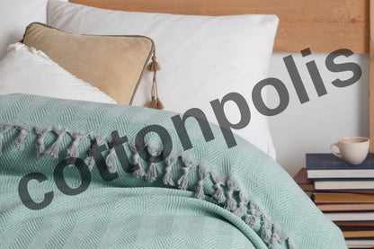 Wholesale Turkish Blankets Herringbone Bedspreads 100% Cotton by Cottonpolis