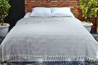 Wholesale Turkish Blankets Zigzag-M2 Bedspreads 100% Cotton by Cottonpolis