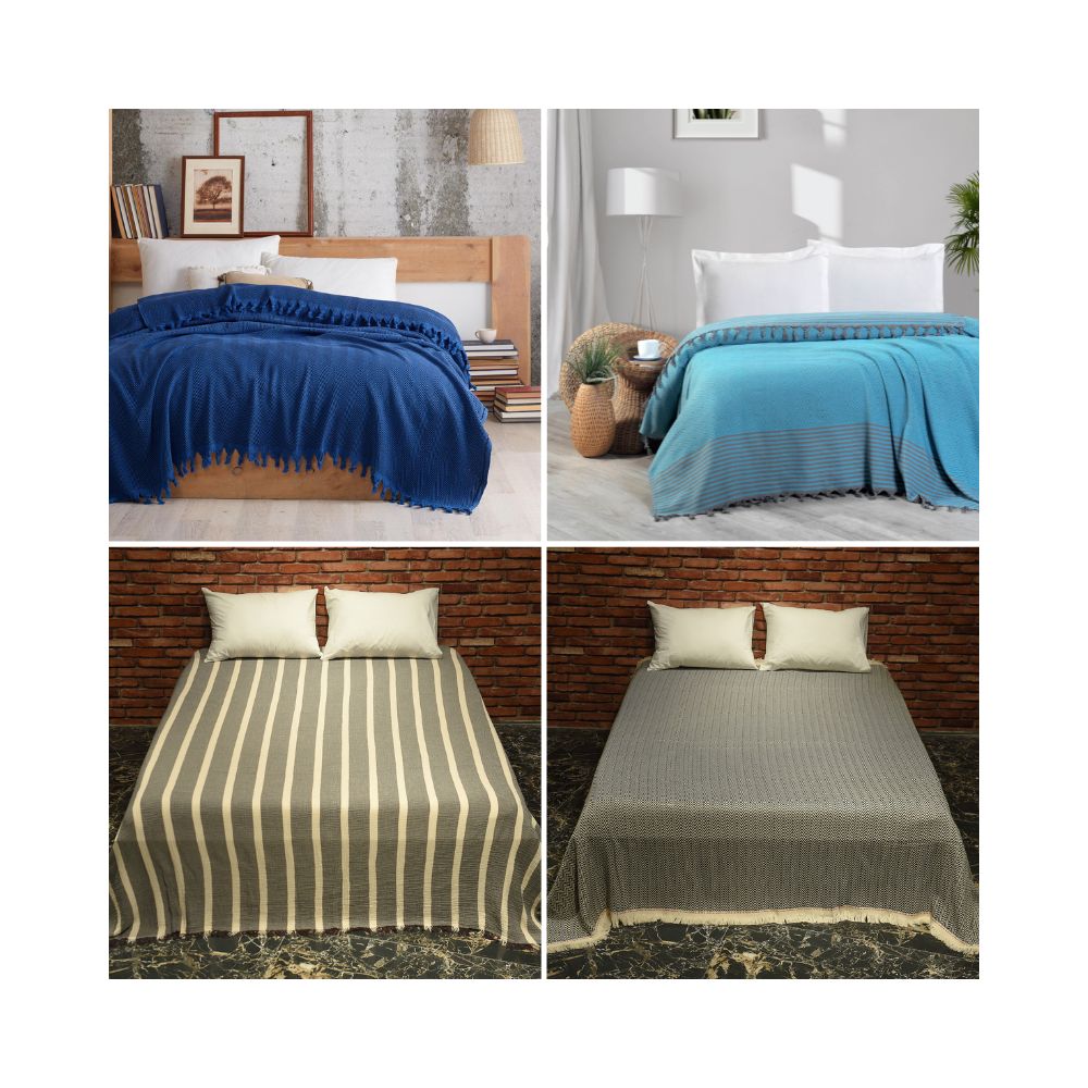 Wrap your customers in comfort and style with our collection of Wholesale Turkish Blankets.  As a leading textile manufacturer in Denizli, Turkey, we offer a wide range of premium blankets crafted from high-quality materials like Turkish cotton, linen, and fleece. Our blankets are perfect for adding a touch of luxury to any home, hotel, or retail store.