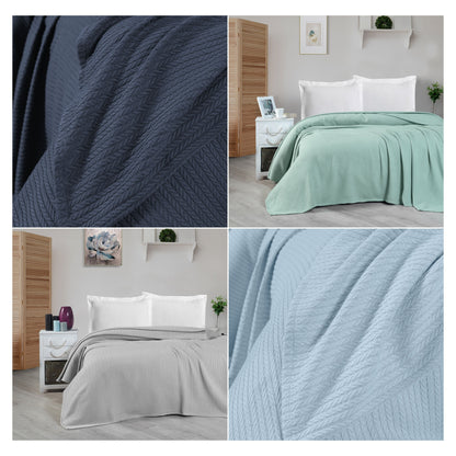 Wholesale Turkish Blankets Knitted Bedspreads 100% Cotton by Cottonpolis