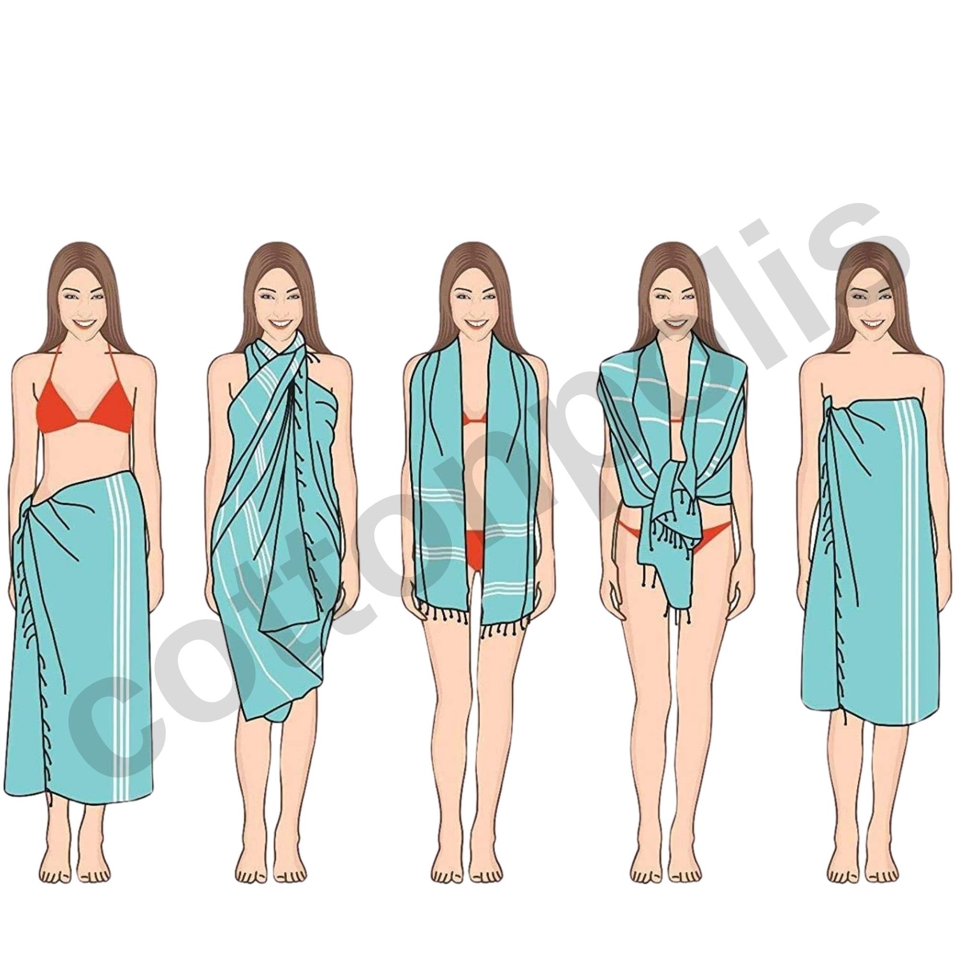 Mixed Patterns - Wholesale Printed Turkish Beach Towels-3